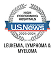 US News leukemia, lymphoma and myeloma badge